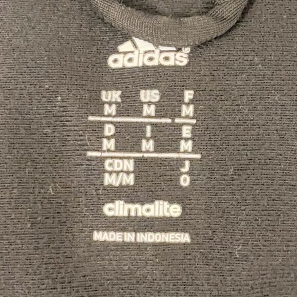 Adidas Full Zip Track Suit Jacket Black and Grey 3 Stripes Mens Size Medium - Picture 6 of 7